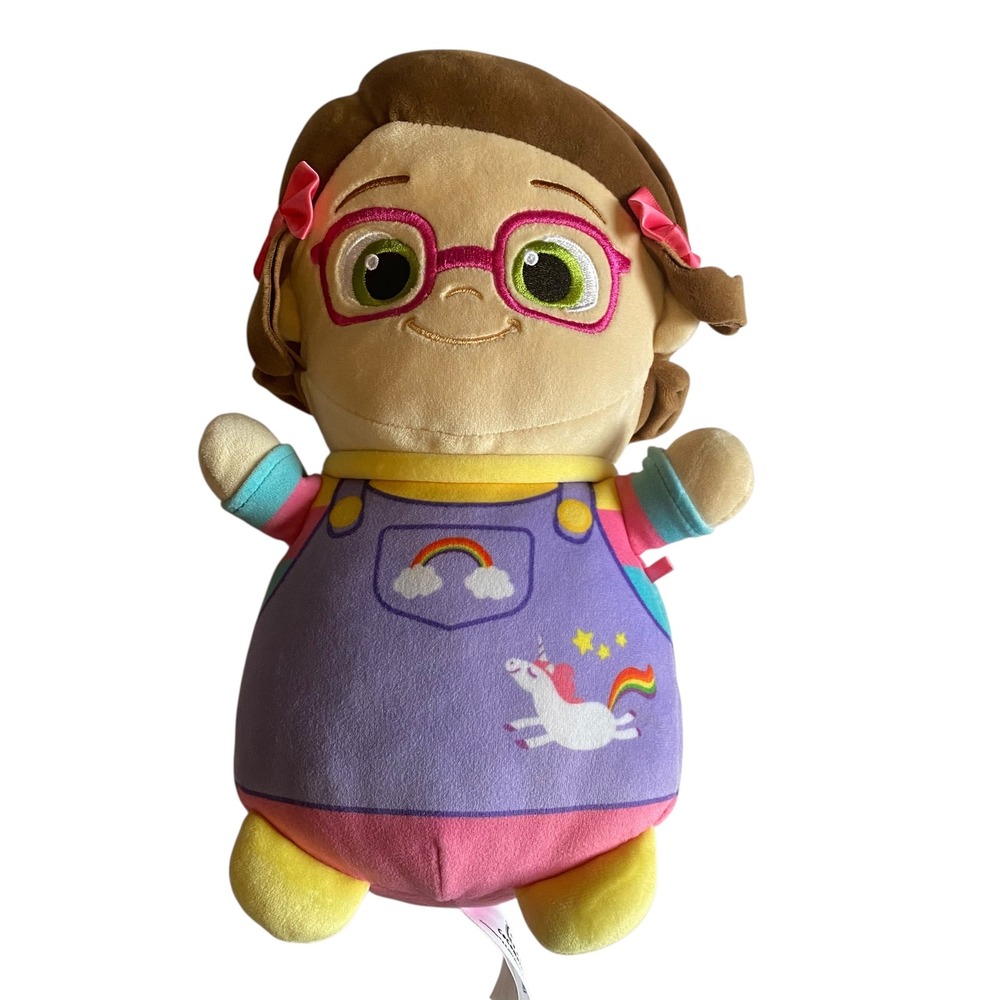 CoComelon‎ Bella Hug Mees Squishmallows Plush 12 Inch Purple Overalls Unicorn